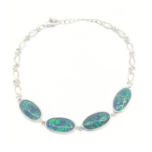 925 Silver Opal Bracelet 925 Silver Opal Bracelet
