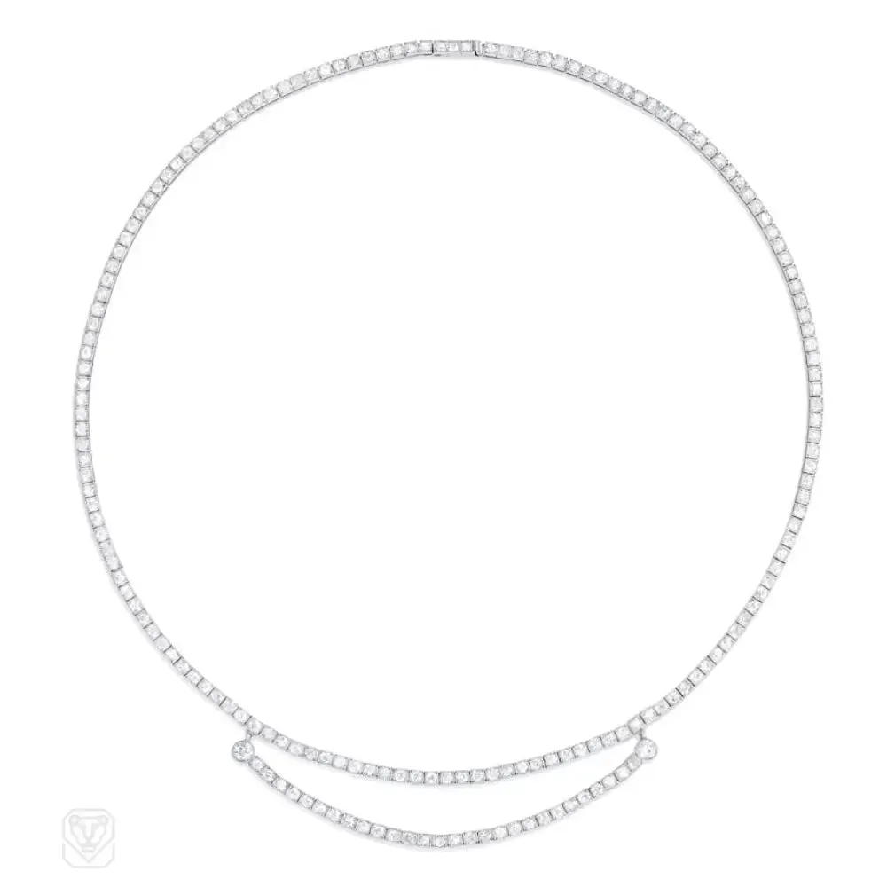 Art Deco diamond swag necklace
