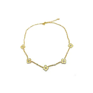 Clover Pattern Vermeil Necklace