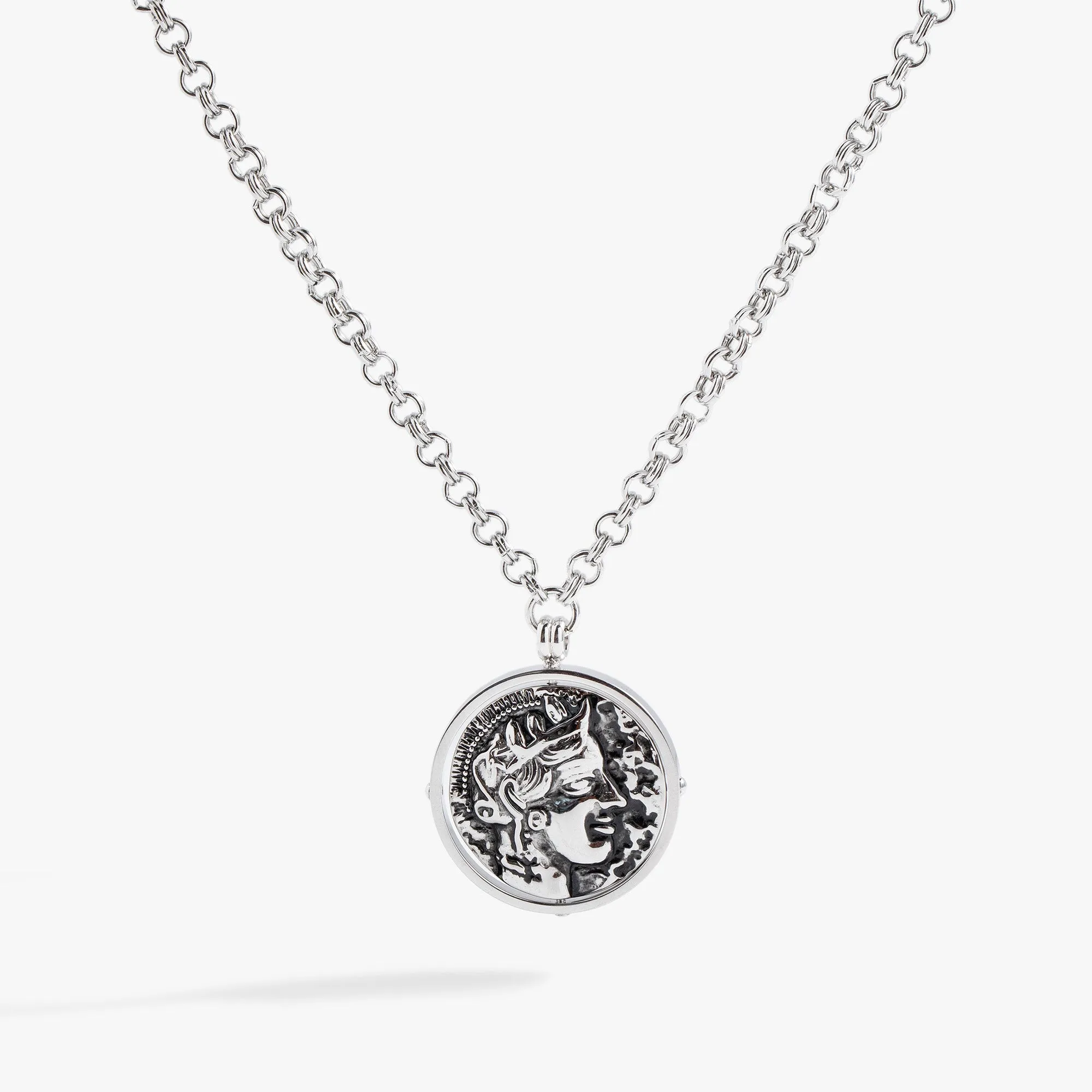 Coin Spinner Pendant Necklace
