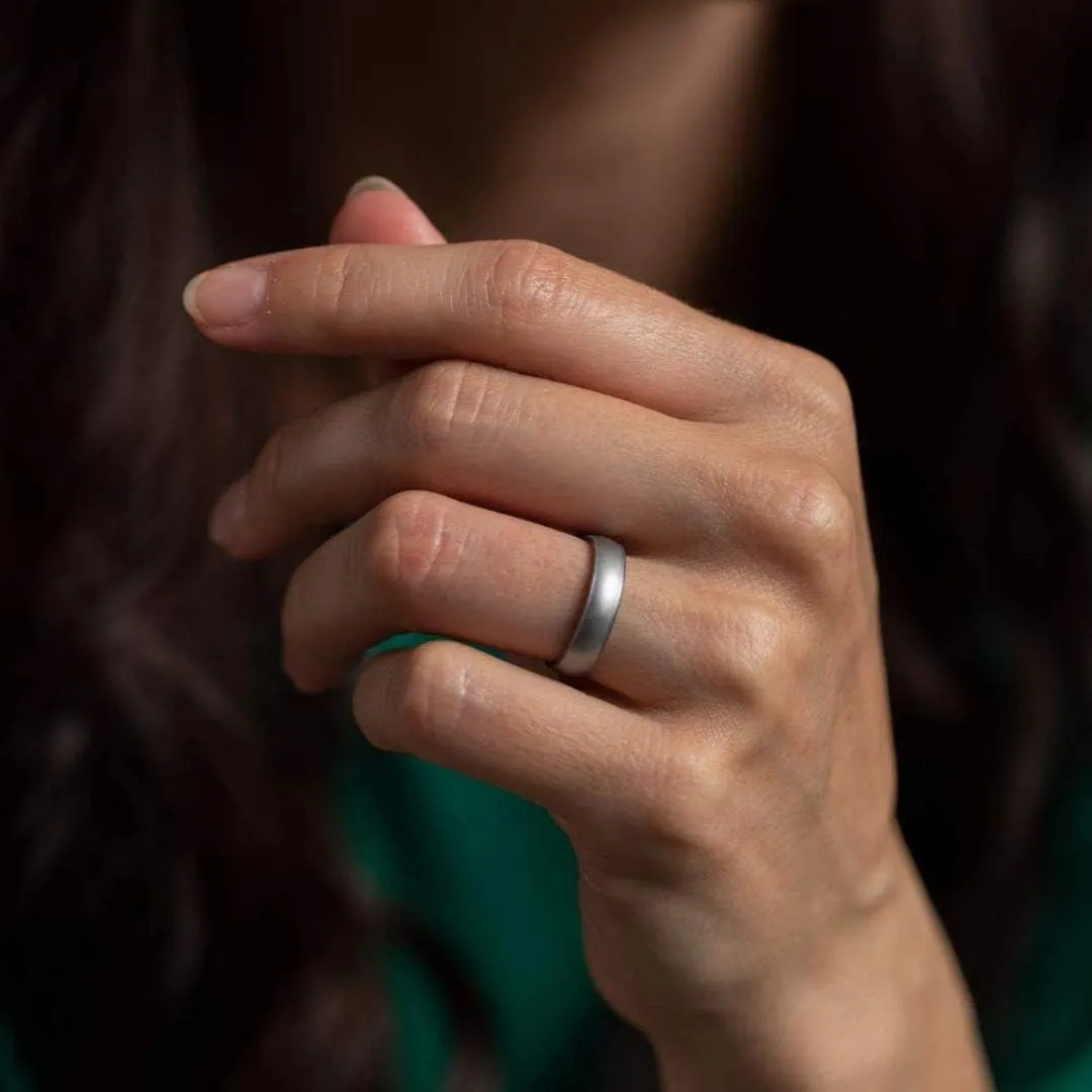 Enso Rings Thin Elements Silicone Ring Infused with Precious Elements  Stackable Wedding Engagement Band  4.3mm Wide, 1.75mm Thick
