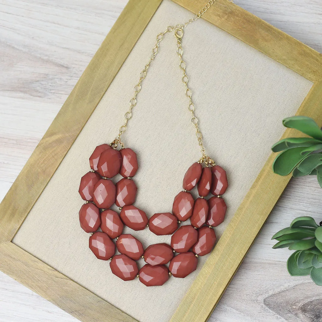 Helen Triple Strand Statement Necklace