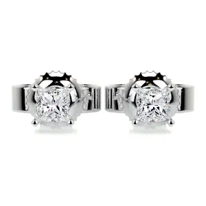 Jamie Diamond Earrings -18K White Gold