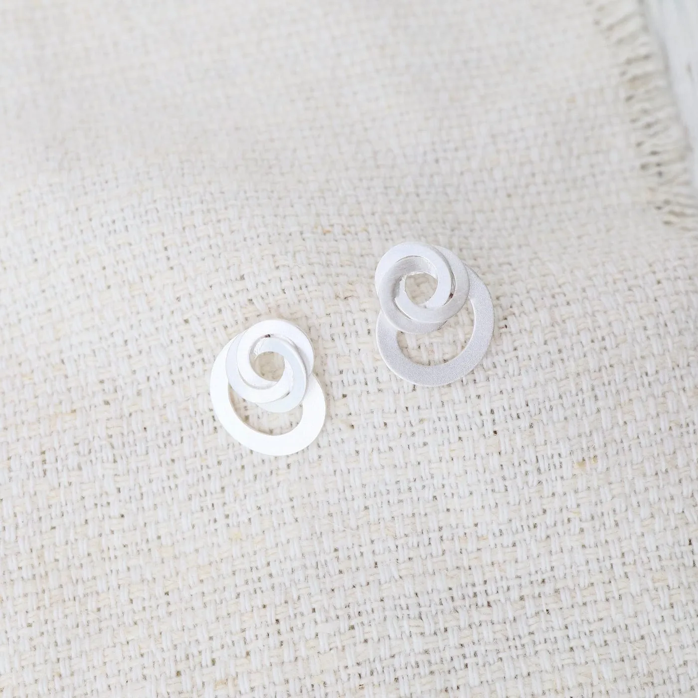 Mini Knot Circle Post Earring