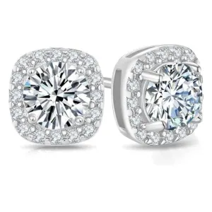 New Moissanite Stud Earrings 925 Sterling Silver