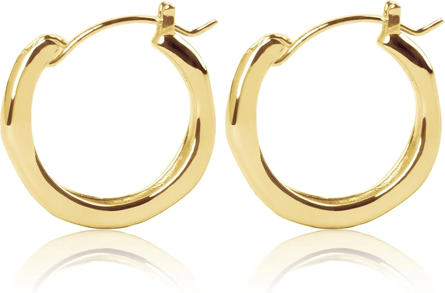 Plated Hoop Earrings for Women Irregular Hoop Earrings Hypoallergenic Jewelry for Gifts