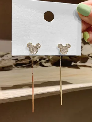 Sparkling Mouse Dangle Earrings