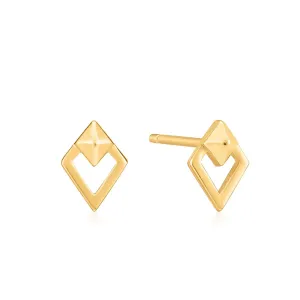 Spike Diamond Stud Earrings - Gold