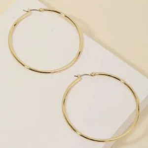 Thin Gold Hoop Earrings